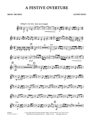 A Festive Overture - 3rd Bb Trumpet
