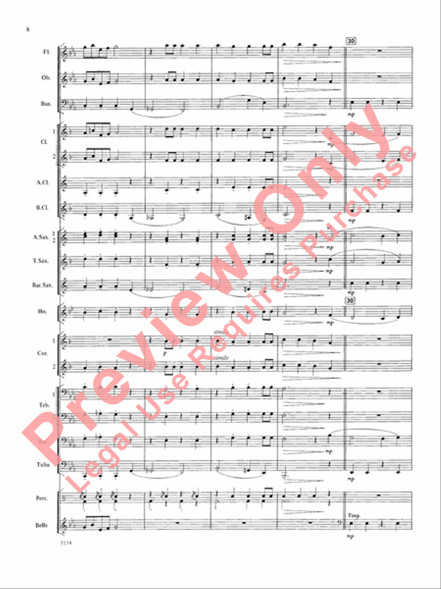Santa at the Symphony Concert Band scores gallery preview page 9