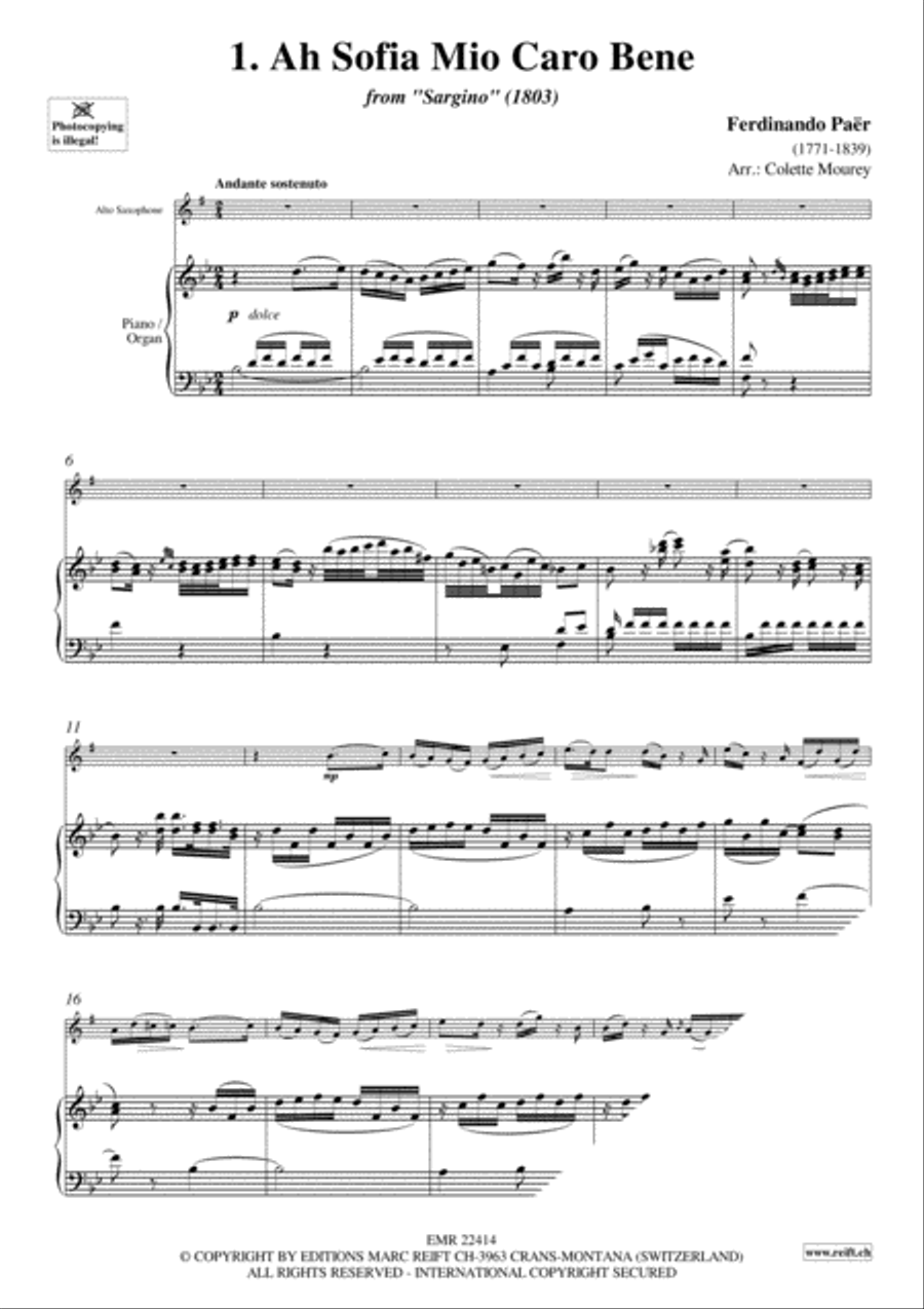 20 Greatest Arias Alto Saxophone scores gallery preview page 3