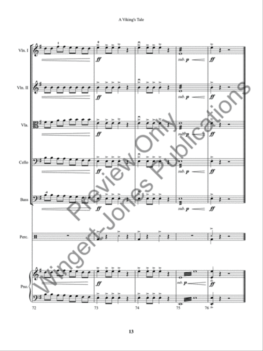 A Viking's Tale A Viking's Tale String Orchestra scores gallery preview page 16