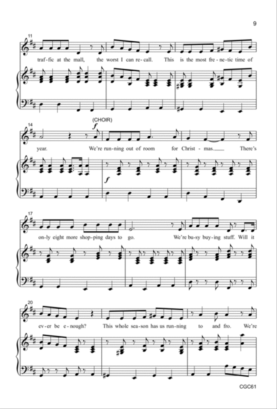 Room For Christmas Accompaniment Recording Unison Choir scores gallery preview page 5