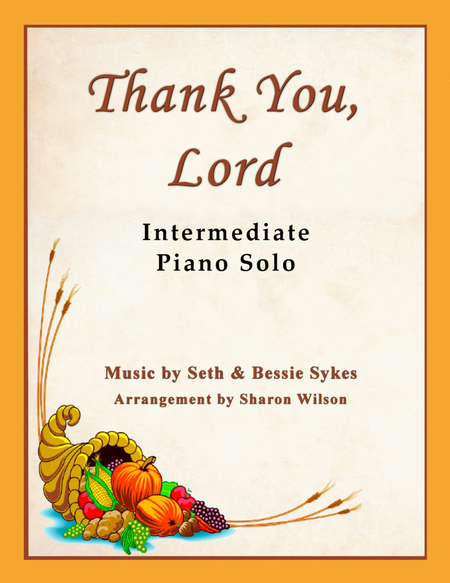 Thank You, Lord by Sharon Wilson Piano Solo - Digital Sheet Music
