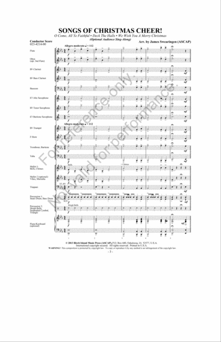 Songs Of Christmas Cheer! Concert Band scores gallery preview page 2