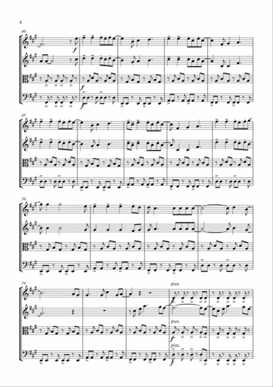 Viva La Vida String Quartet scores gallery preview page 4