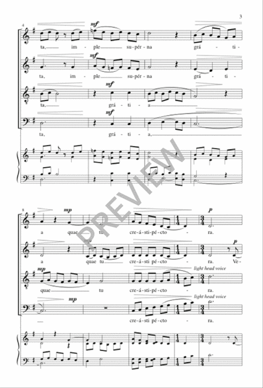 Veni, Creator Spiritus 4-Part scores gallery preview page 3