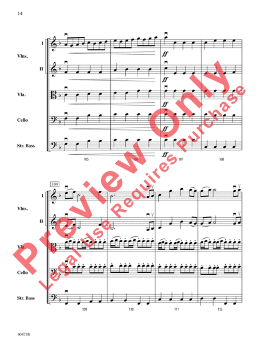 Across the Wind String Orchestra scores gallery preview page 15
