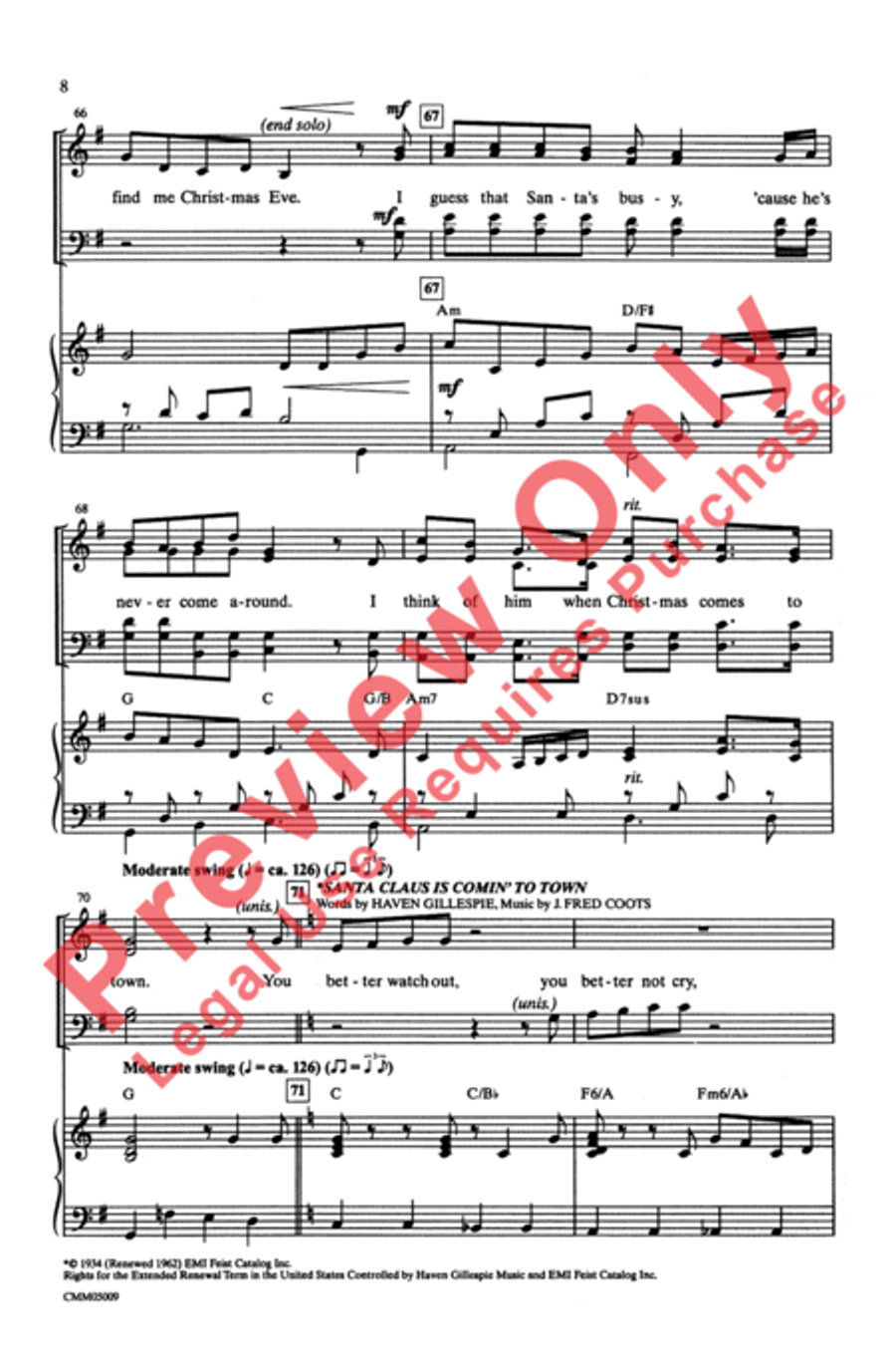 The Polar Express: A Choral Medley 4-Part scores gallery preview page 9