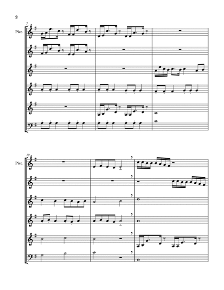 Wind Sextet in G major Wind Sextet in G major Woodwind Ensemble scores gallery preview page 2
