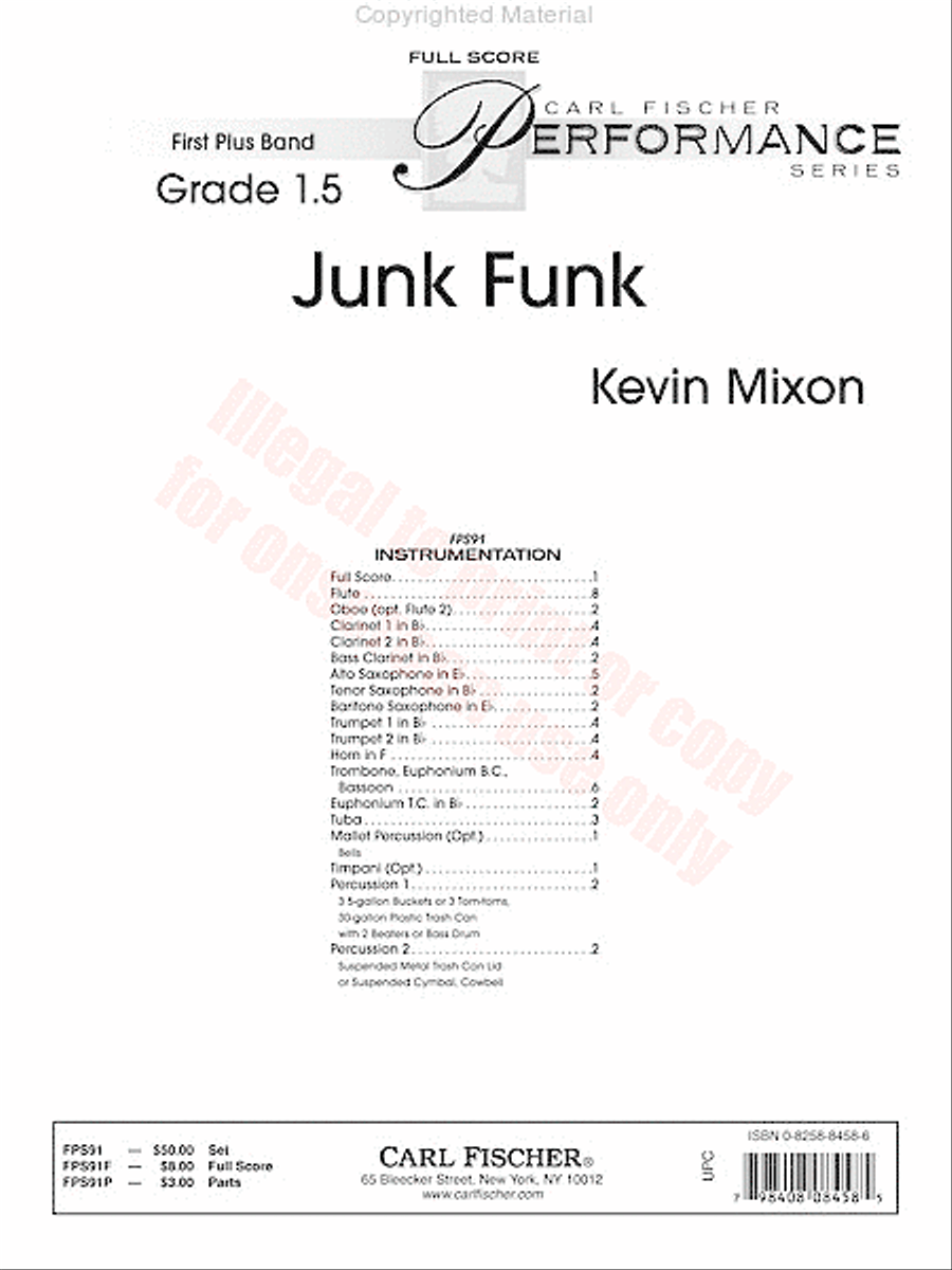 Junk Funk Concert Band scores gallery preview page 2