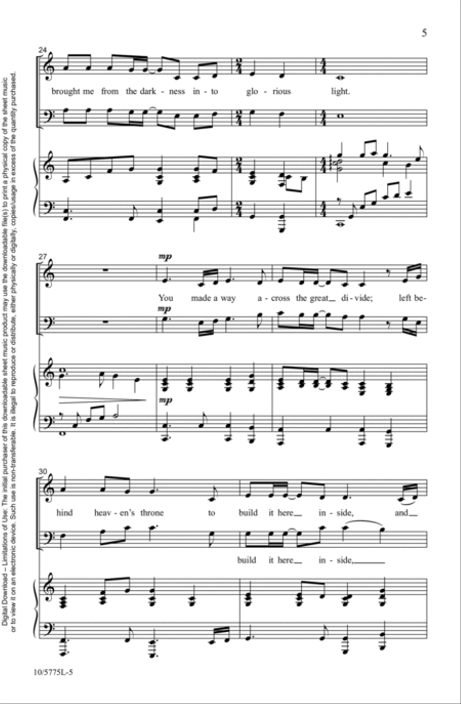 Thank You, Jesus, For the Blood Choir scores gallery preview page 5