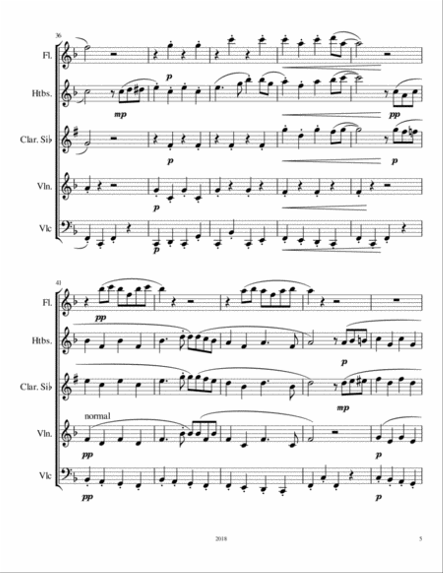 Papillon (Butterfly) Small Ensemble scores gallery preview page 5