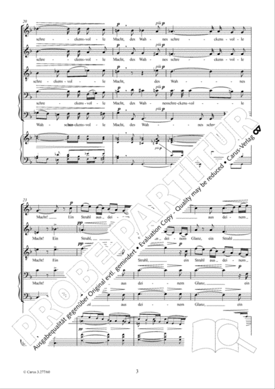 Allmachtiger! In deinen Himmel Choir scores gallery preview page 4