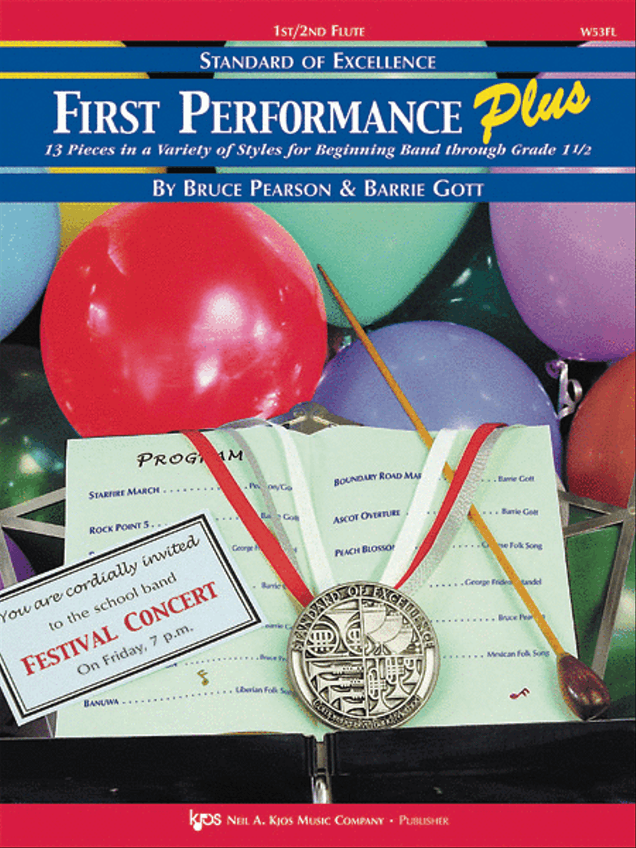 Standard of Excellence: First Performance Plus-1st/2nd Flute Concert Band Methods scores gallery preview page 1