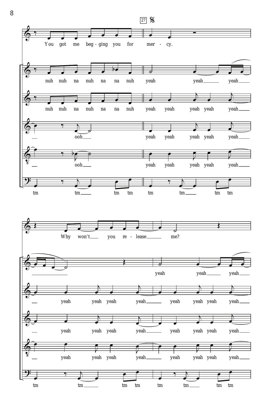Mercy Mercy 4-Part scores gallery preview page 6