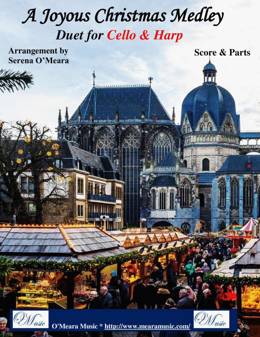 A Joyous Christmas Medley, Duet for Cello & Harp String Duet scores gallery preview page 1