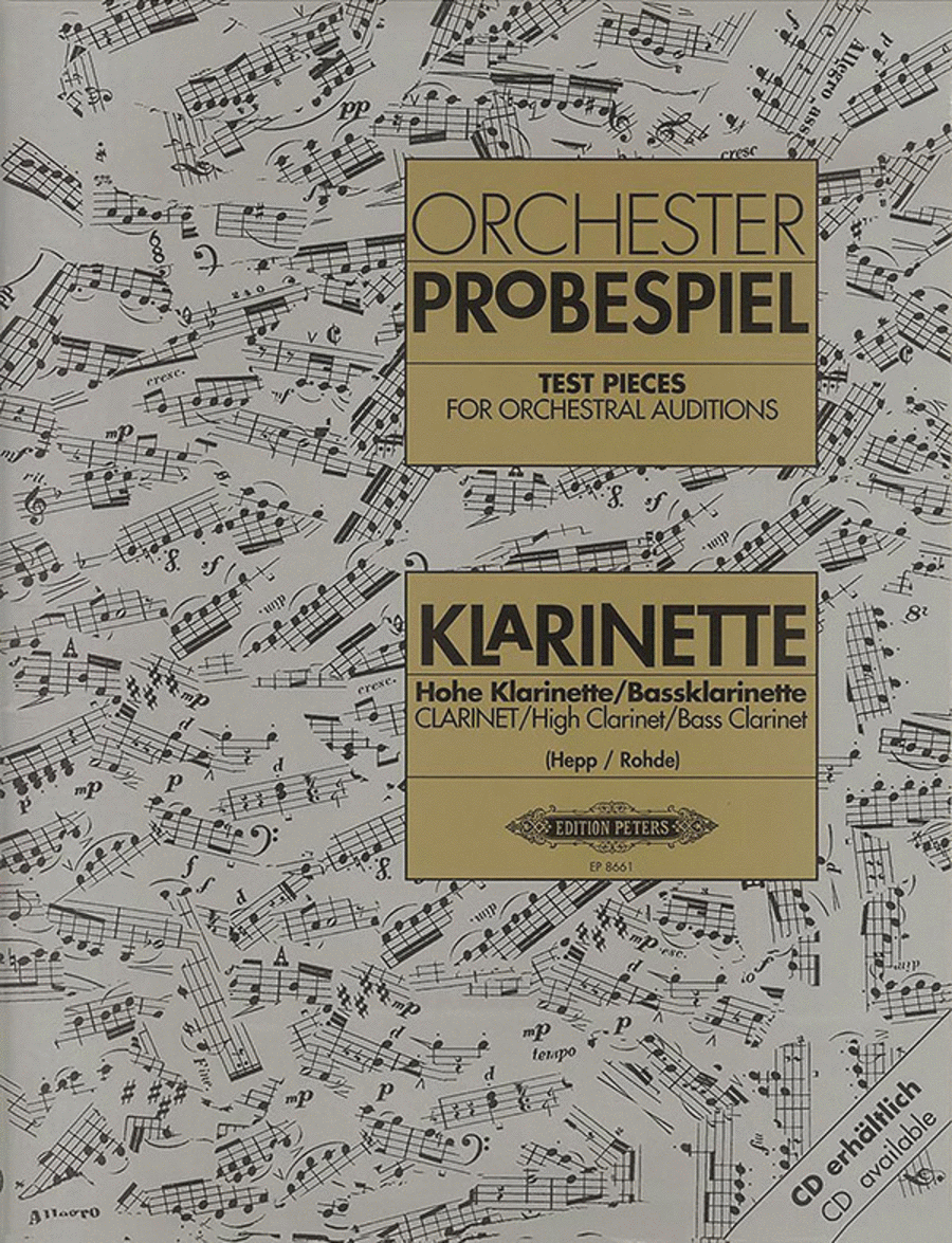 Test Pieces for Orchestral Auditions -- Clarinet, High Clarinet, Bass Clarinet Bass Clarinet scores gallery preview page 1