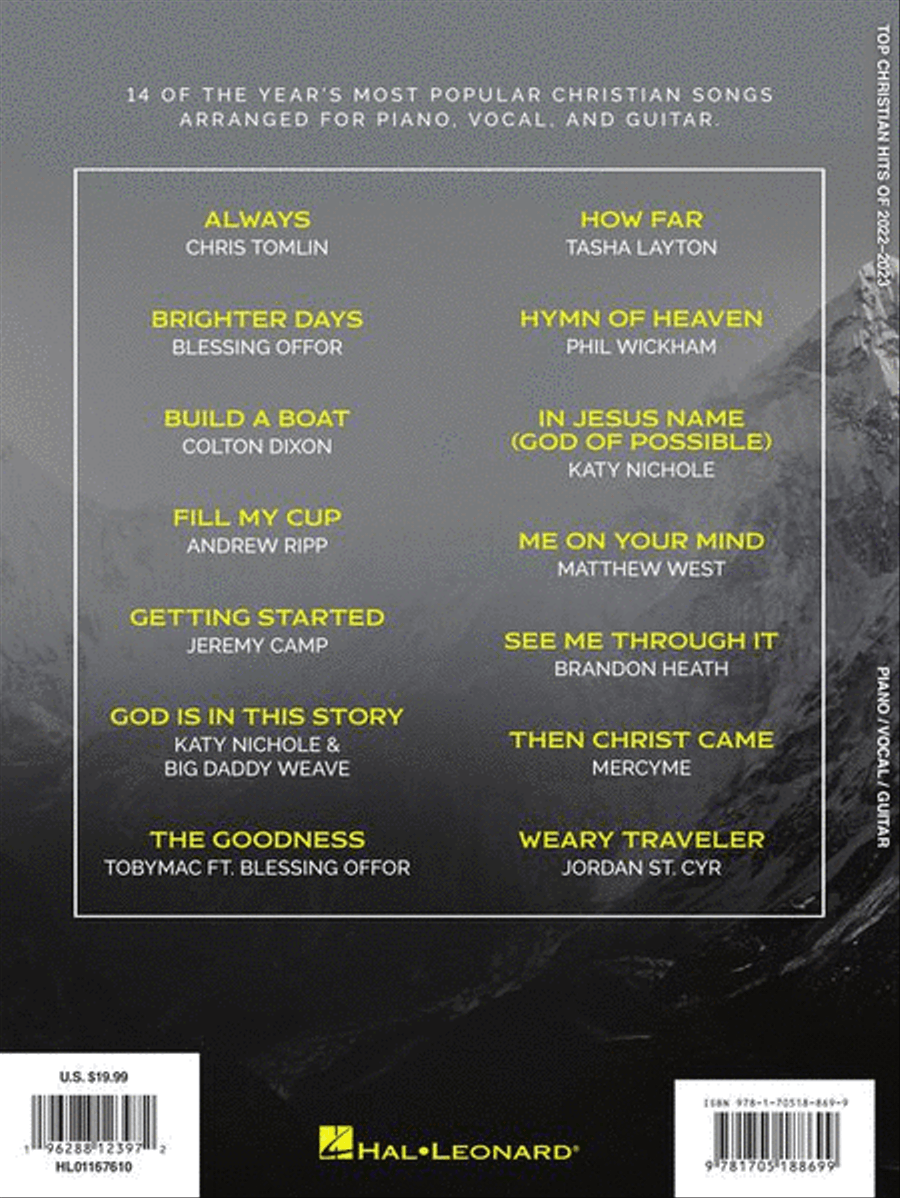Top Christian Hits of 2022-2023 Piano, Vocal, Guitar scores gallery preview page 7