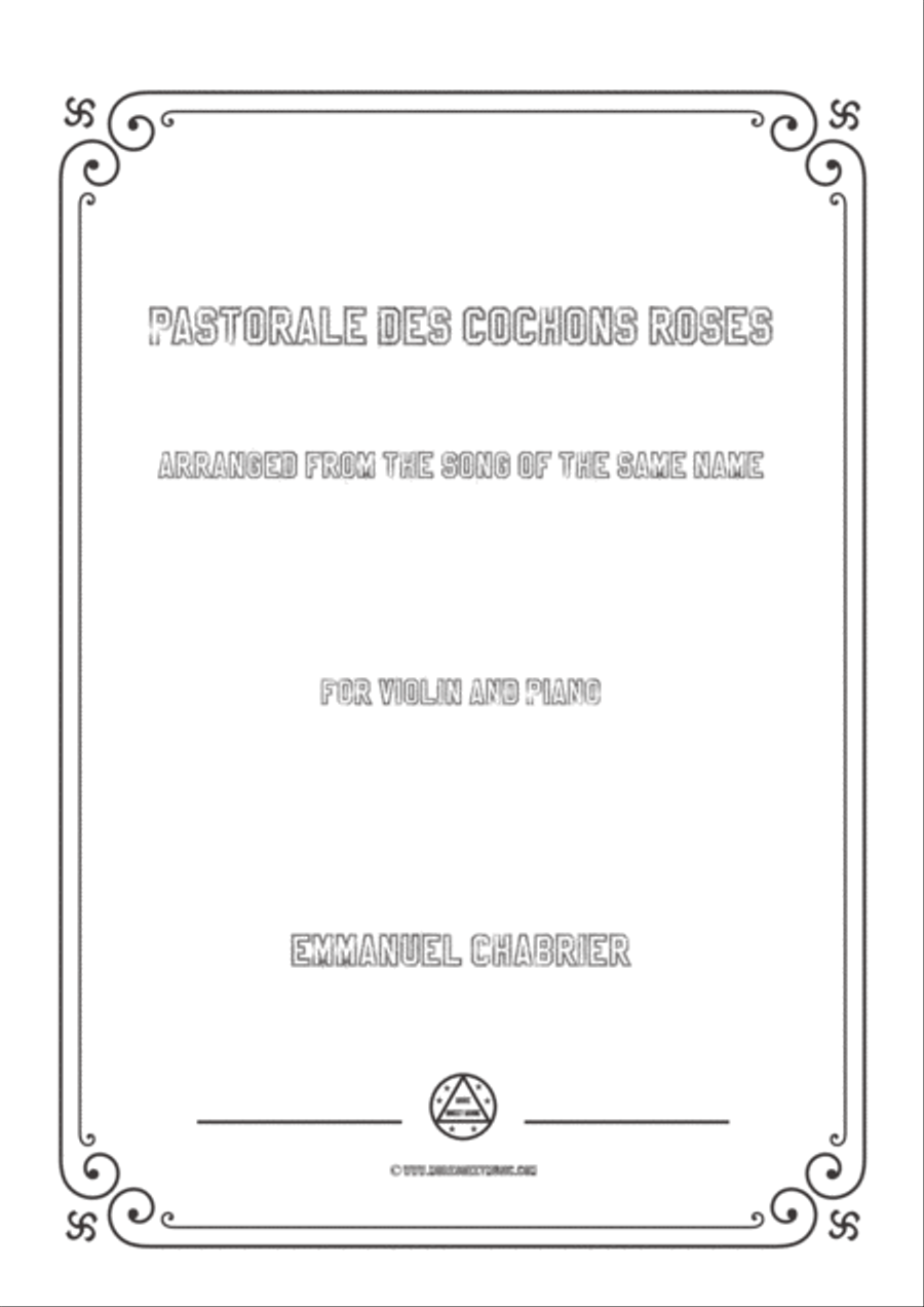 Chabrier-Pastorale des cochons roses,for Violin and Piano Voice scores gallery preview page 1