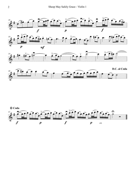Sheep May Safely Graze (J.S. Bach) - String Quartet image number null
