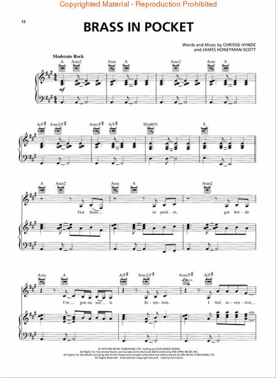 Best of the Pretenders Best of the Pretenders Piano, Vocal, Guitar scores gallery preview page 3