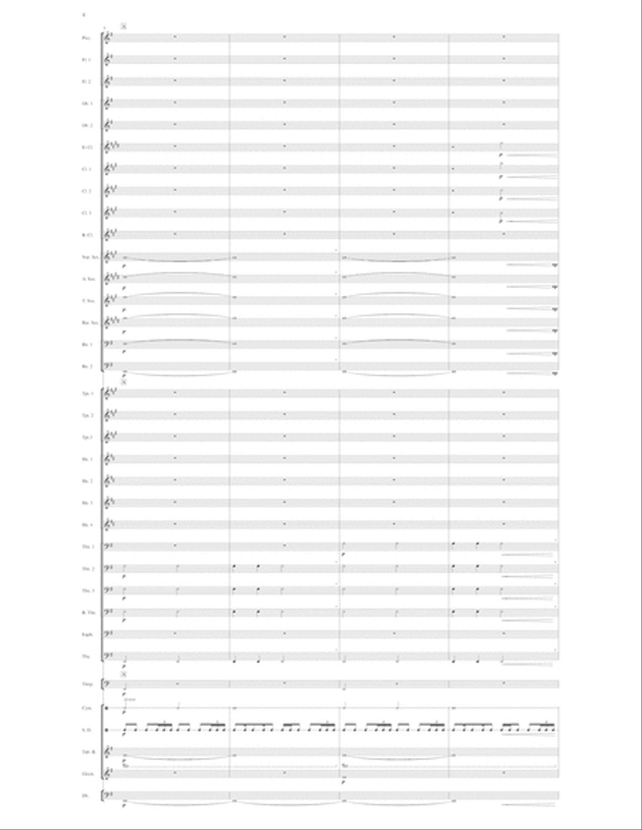 Dirge for the 9/11 First Responders Concert Band scores gallery preview page 4