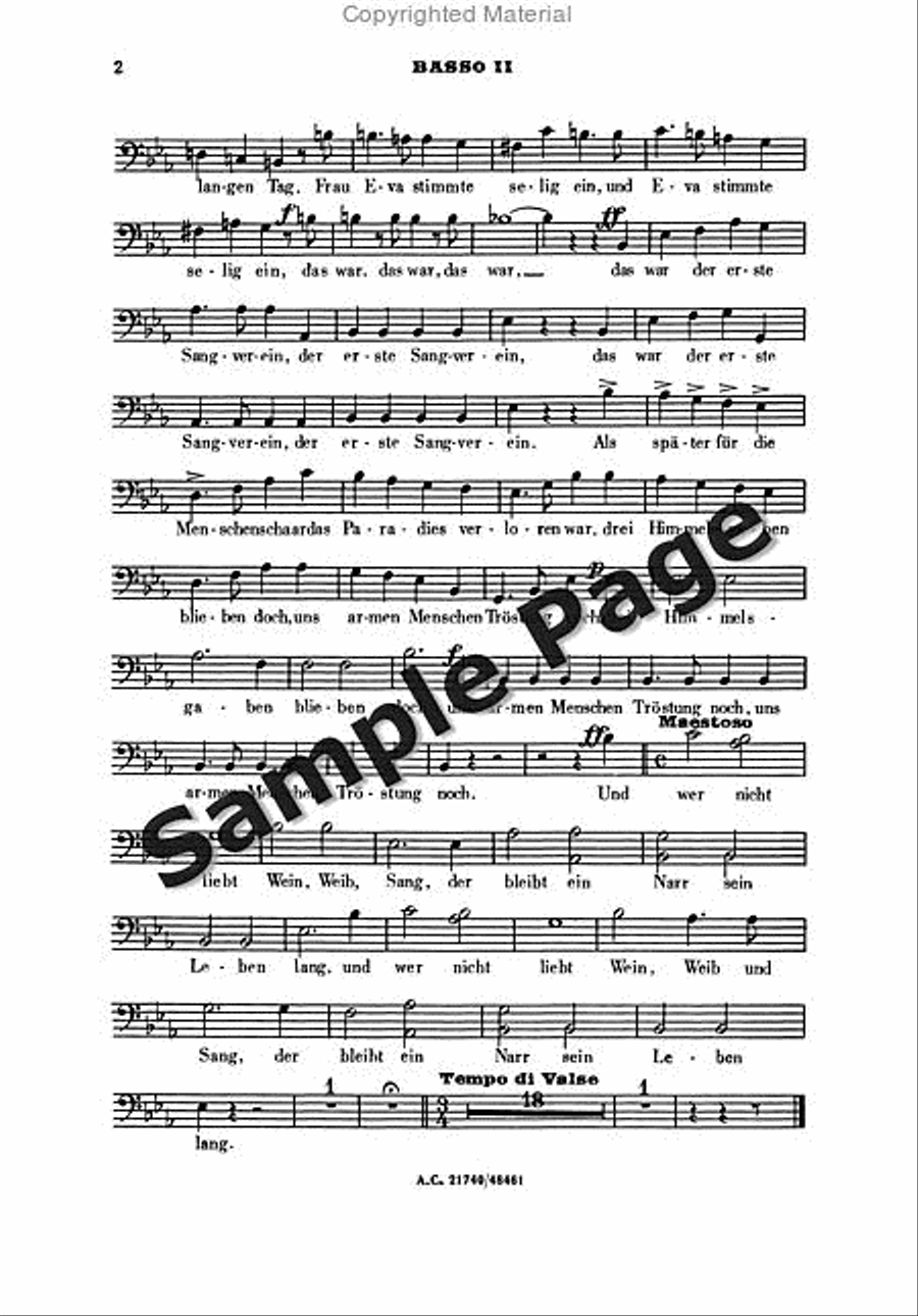Strauss J Wein Weib+gsg Walzer Op333 TTBB scores gallery preview page 3