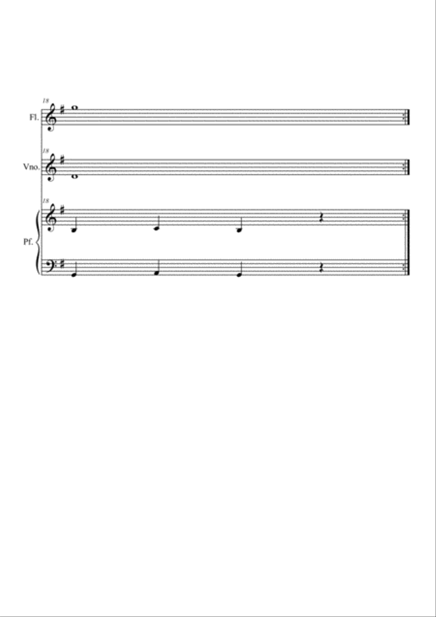 Nobody Knows Trio - spiritual Flute scores gallery preview page 3