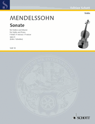 Book cover for Sonata in F minor, Op. 4