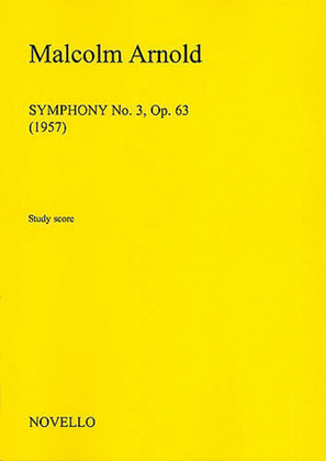 Book cover for Malcolm Arnold: Symphony No.3 Op.63 - 2006 Edition (Study Score)