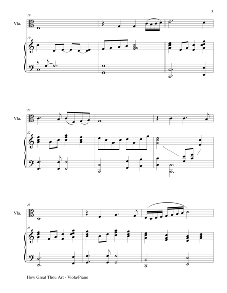 HOW GREAT THOU ART (Viola/Piano and Viola Part)