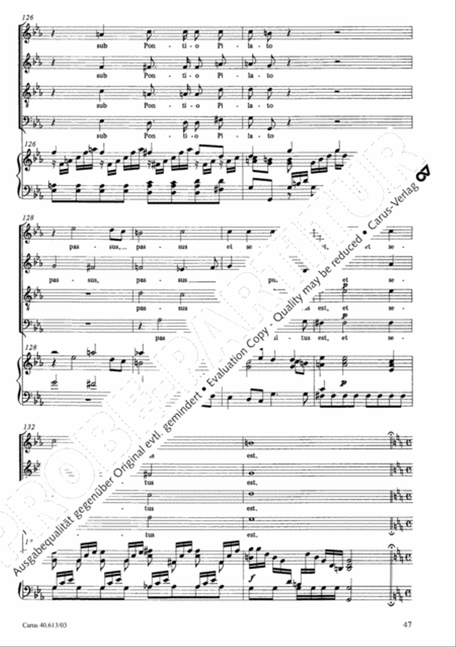 Mass in C (Missa in C) 4-Part scores gallery preview page 48