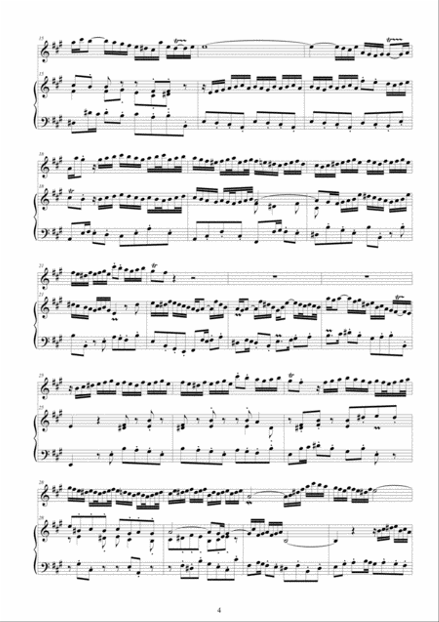 Seven Flute Sonatas (Bach-Handel) for Flute and Harpsichord or Piano - Full scores and Flute part Flute scores gallery preview page 4