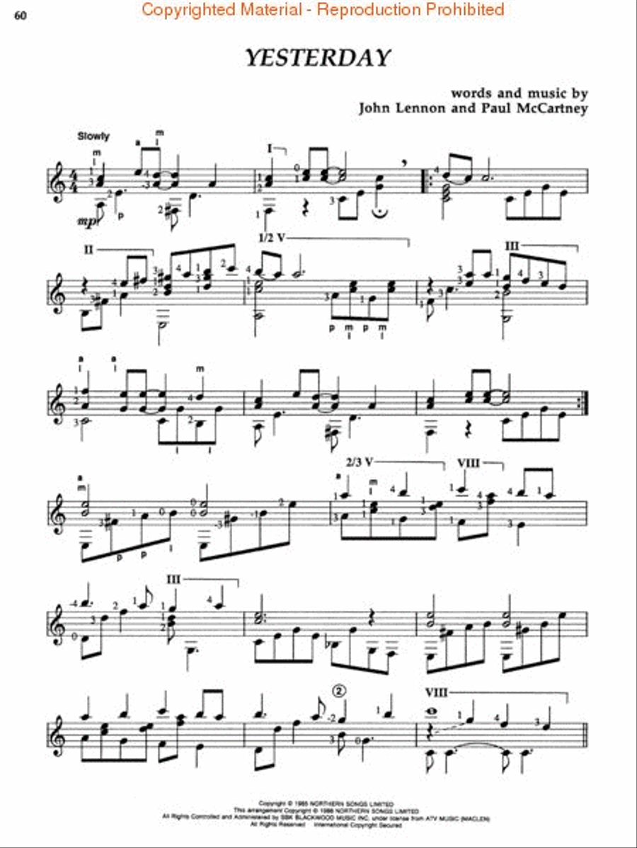 The beatles shop for classical guitar