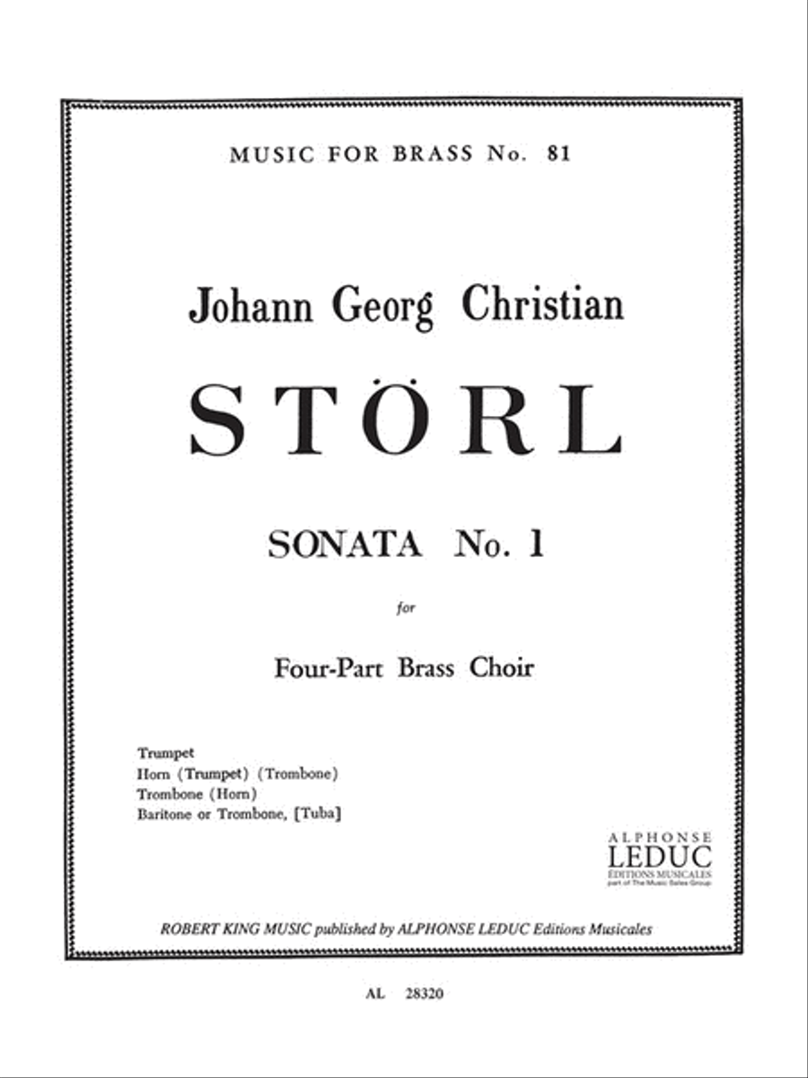 Sonata No.1 (quartet-brass) School and Community scores gallery preview page 1