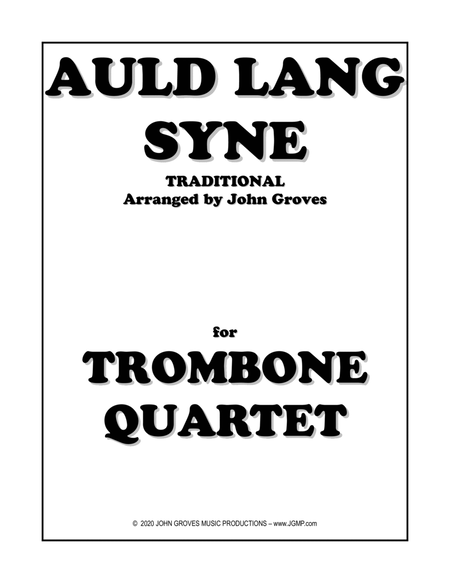 Auld Lang Syne - Trombone Quartet image number null