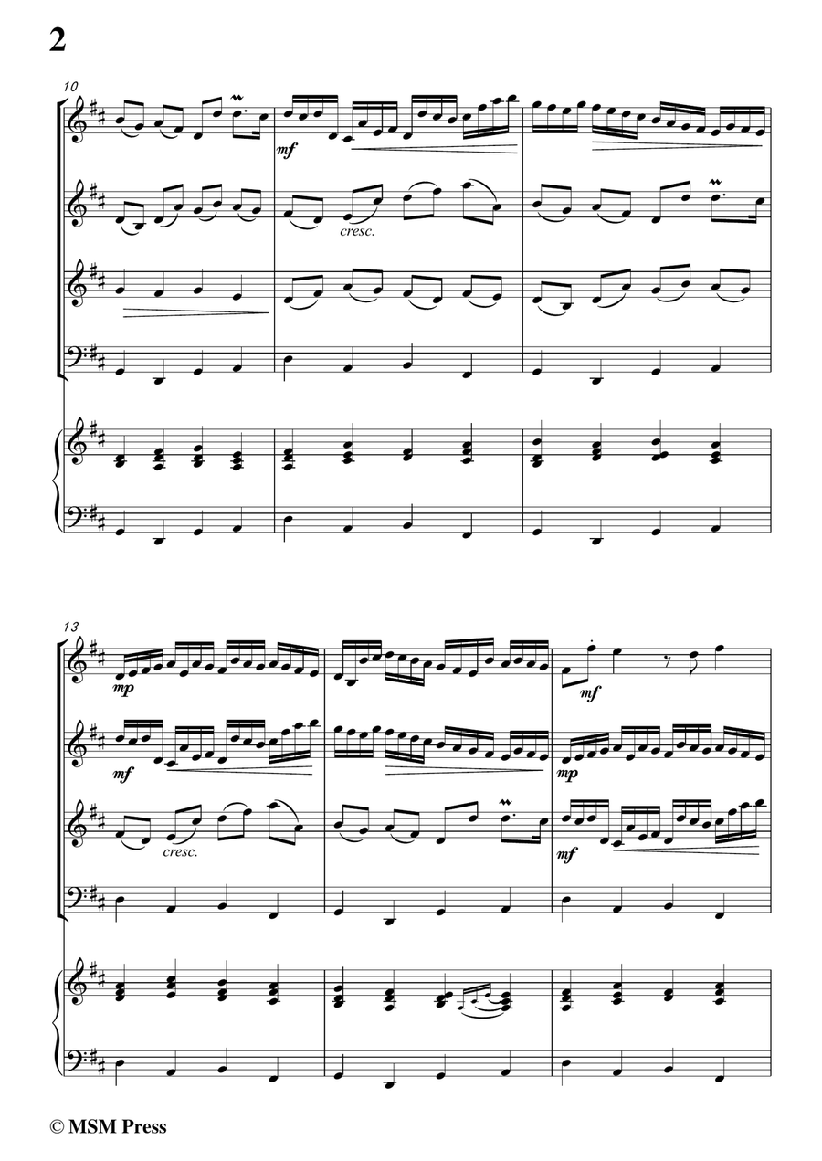 Pachelbel-Canon in D,P.37,No.1,for 3 Violins,Cello and Piano Piano Trio scores gallery preview page 4
