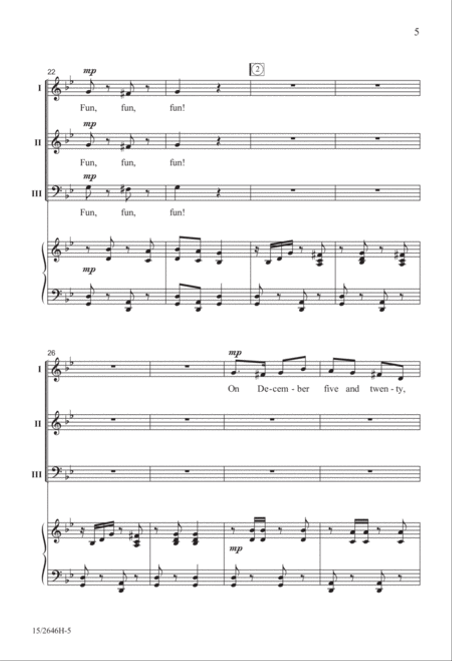 Fun, Fun, Fun! Fun, Fun, Fun! 3-Part scores gallery preview page 6