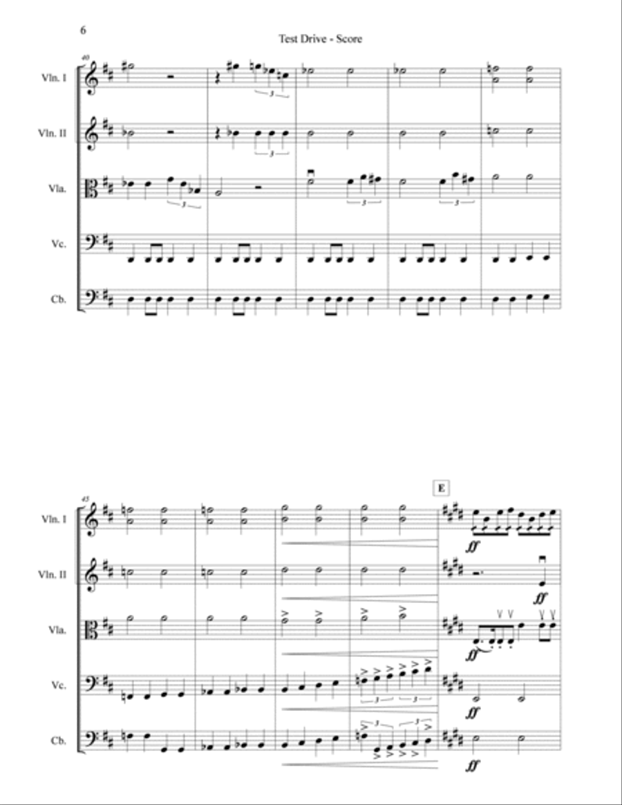 Test Drive String Quintet scores gallery preview page 6