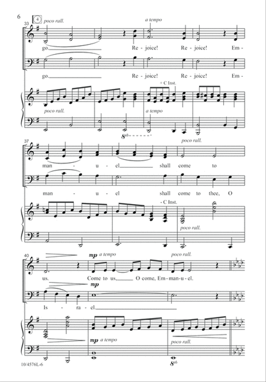 Come to Us, Emmanuel Come to Us, Emmanuel 4-Part scores gallery preview page 7