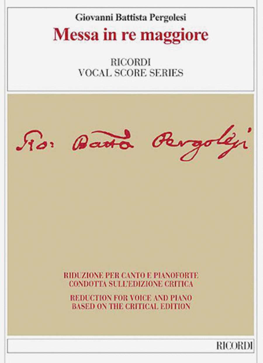 Messa in Re Maggiore Voice scores gallery preview page 1