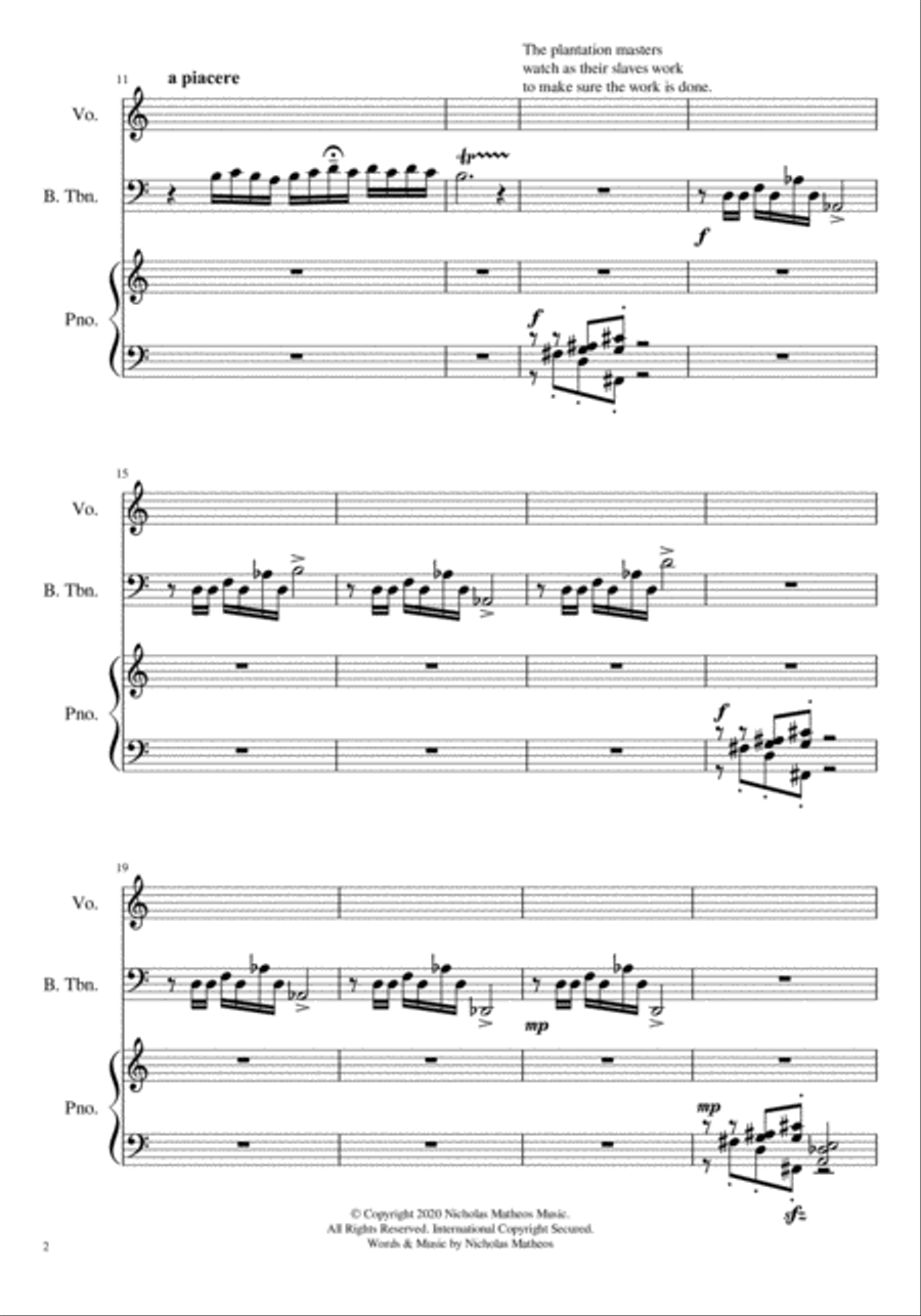 Imaginary Adventure and Spiritual for Bass Trombone and Piano Small Ensemble scores gallery preview page 3