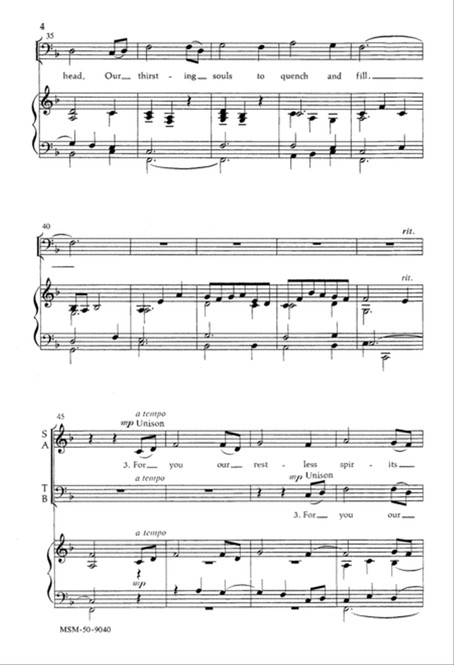O Jesus, Joy of Loving Hearts 4-Part scores gallery preview page 4