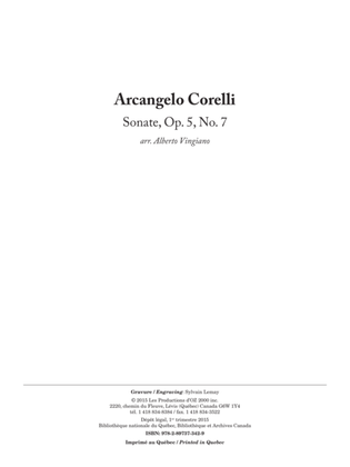 Sonate, Op. 5, No. 7