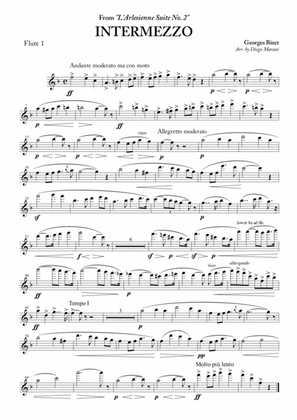 Intermezzo from "L'Arlesienne Suite No. 2" for Flute Quartet