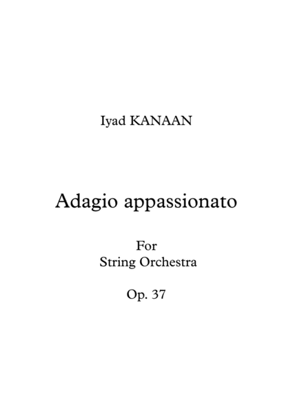 Adagio Appassionato for string orchestra image number null