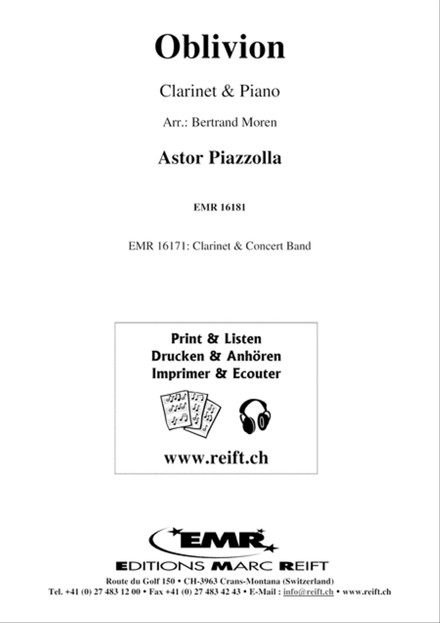 Oblivion Clarinet Solo scores gallery preview page 2