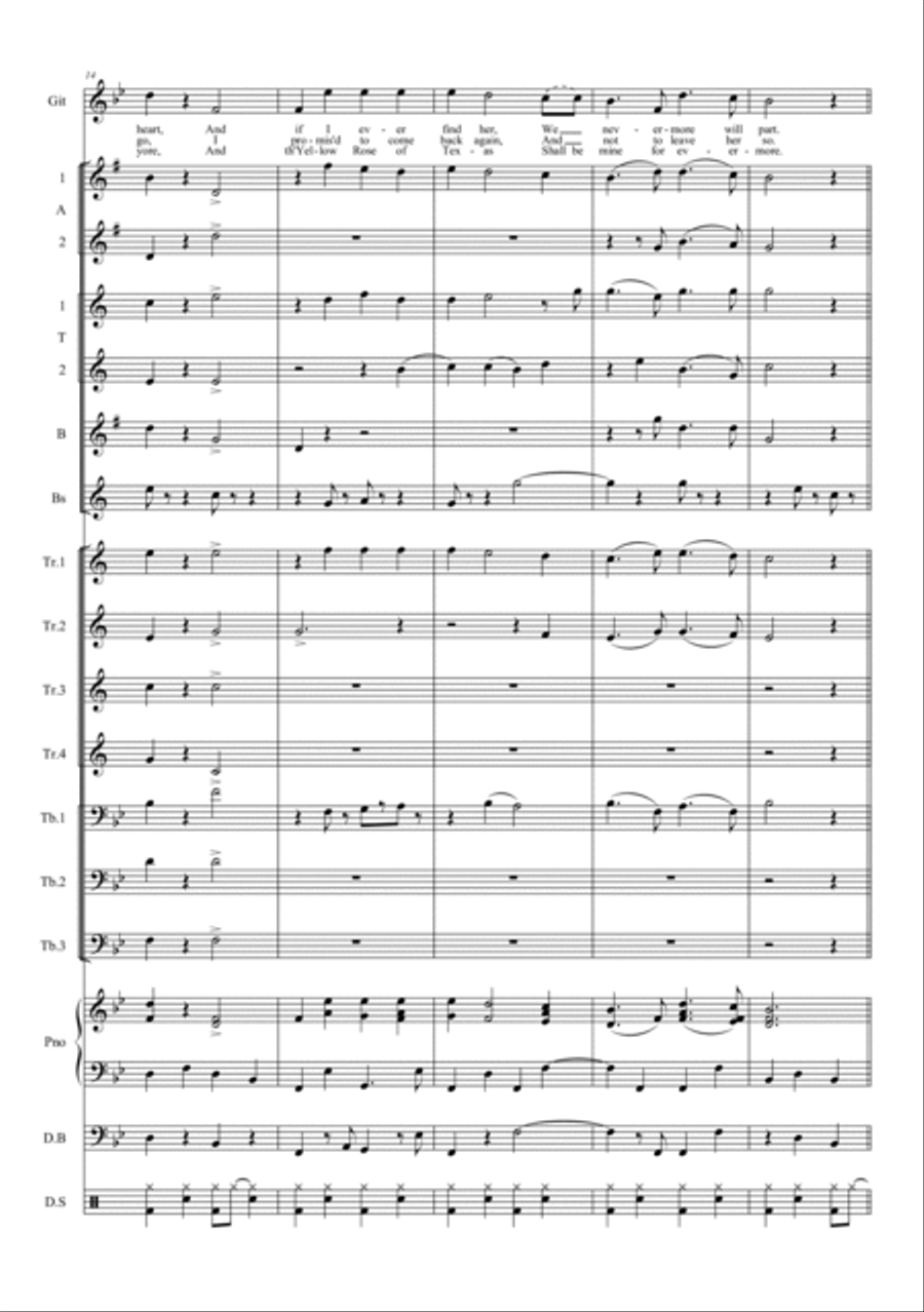 Yellow Rose of Texas Jazz Ensemble scores gallery preview page 4