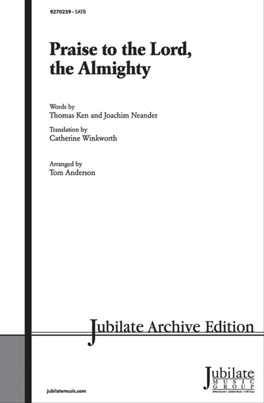 Praise to the Lord, the Almighty 4-Part scores gallery preview page 1