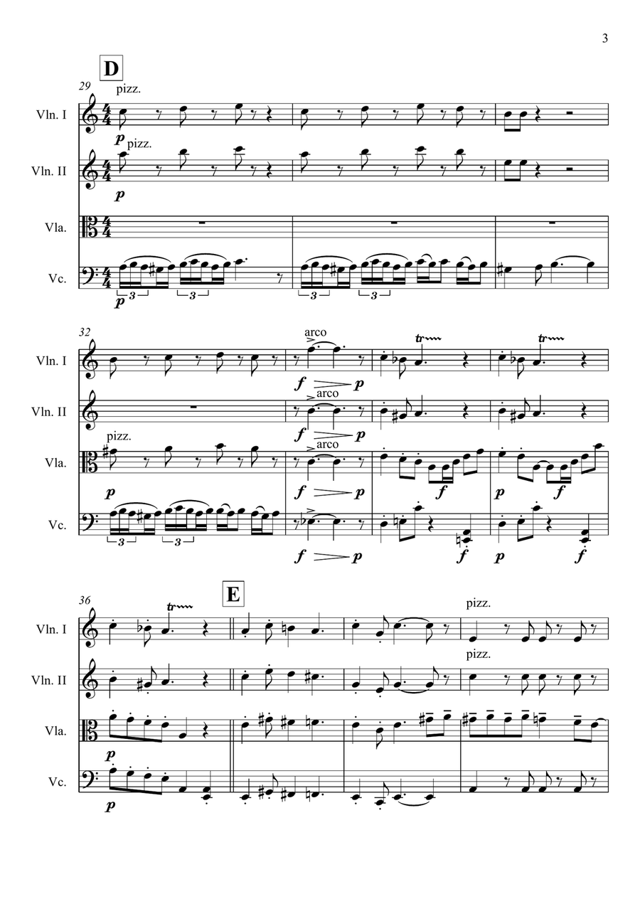 Commissario Montalbano String Quartet scores gallery preview page 3