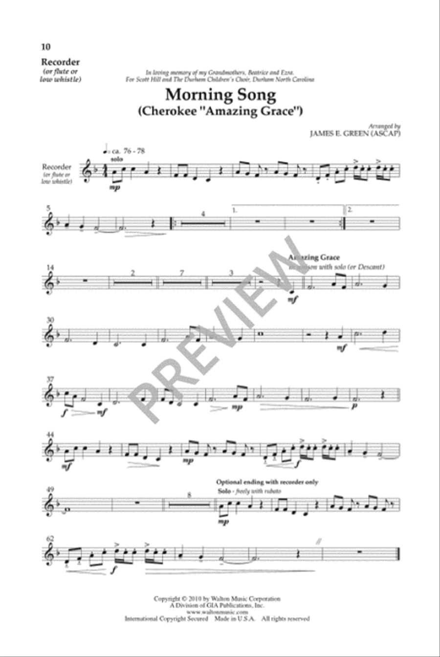 Morning Song (Three-part) 3-Part scores gallery preview page 11